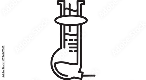 Chromatography column outline icon vector
