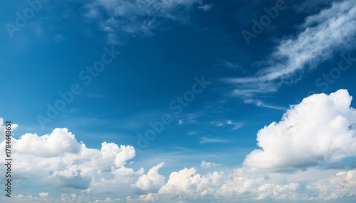 Abstract Background With Light Blue Sky And White Clouds