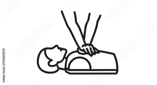 13. cpr mannequin outline icon vector
