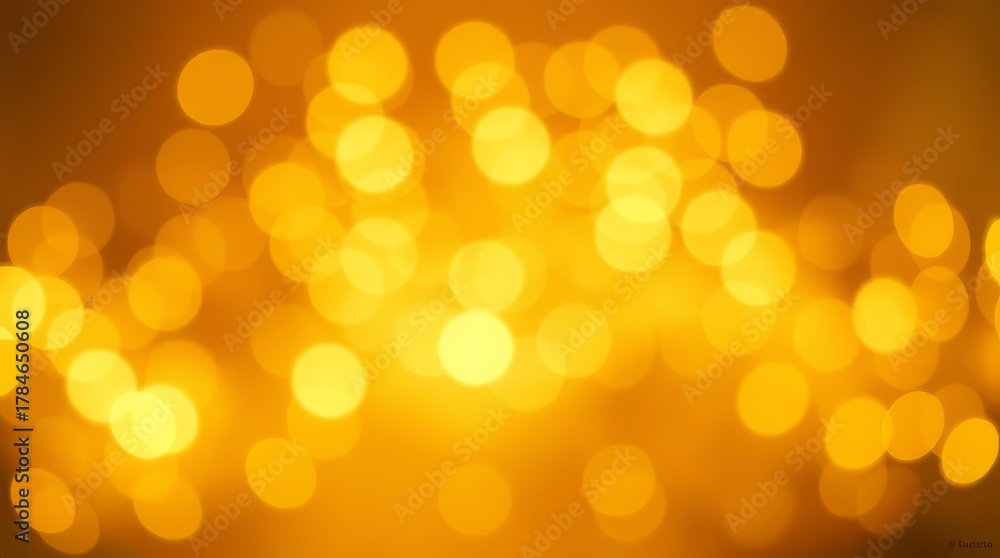 Fototapeta premium Warm new year bokeh background for holiday email headers and website hero