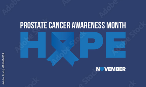 Prostate Cancer Awareness Month in September. Movember in November. Men's Health. Medical health care and awareness design. oster, card, banner and background. Vector illustration