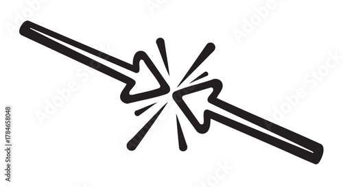 21. collision course vectors outline icon vector
