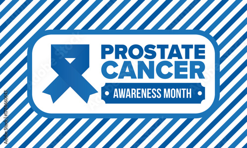 Prostate Cancer Awareness Month in September. Movember in November. Men's Health. Medical health care and awareness design. oster, card, banner and background. Vector illustration