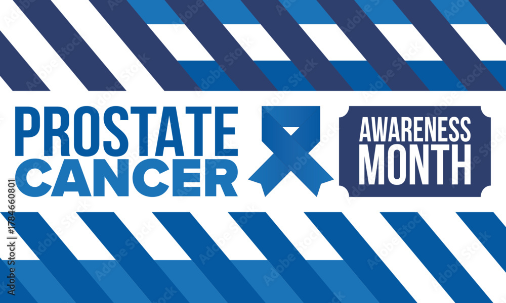 Obraz premium Prostate Cancer Awareness Month in September. Movember in November. Men's Health. Medical health care and awareness design. oster, card, banner and background. Vector illustration