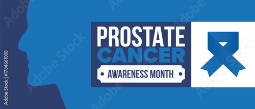 Prostate Cancer Awareness Month in September. Movember in November. Men's Health. Medical health care and awareness design. oster, card, banner and background. Vector illustration
