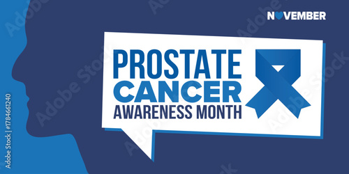 Prostate Cancer Awareness Month in September. Movember in November. Men's Health. Medical health care and awareness design. oster, card, banner and background. Vector illustration