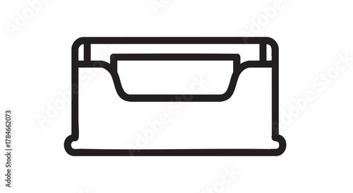 Card holder stand outline icon vector
