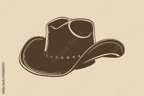 AI Image Classic western cowboy hat evokes the spirit of the rugged American frontier iconic