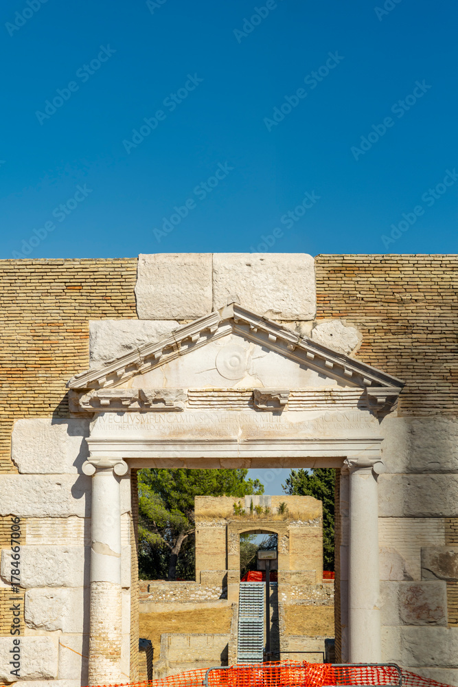 Naklejka premium Roman theater entrance in Lucera Apulia Italy
