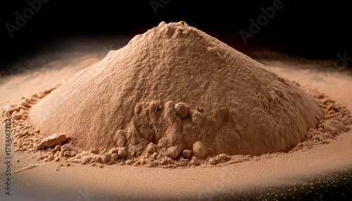Light Brown Powder Pile With A Hollow Center