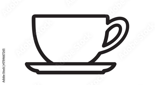11. cup with handle outline icon vector
