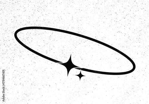 Abstract halo vector graphic design element for modern decoration art eps silhouette