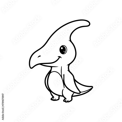 Dinosaur Outline Illustration 
