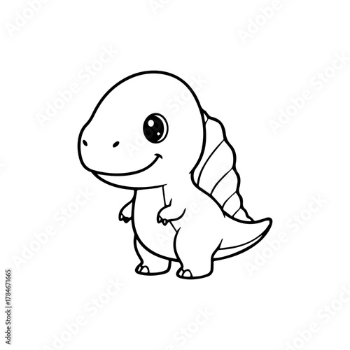Dinosaur Outline Illustration 