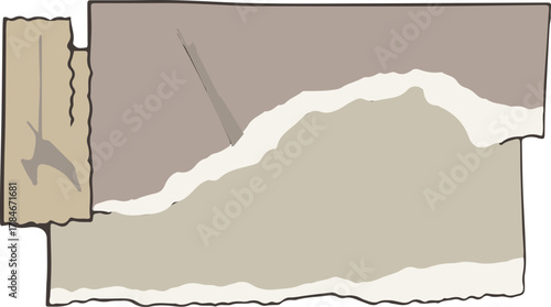 Paper with Torn Edges and Punch Holes - Blank Space for Notes, Messages, and Creative Designs