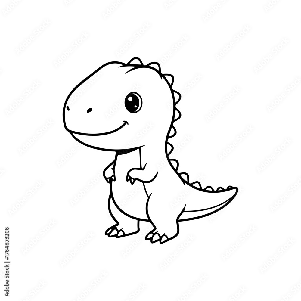 Fototapeta premium Dinosaur Outline Illustration 