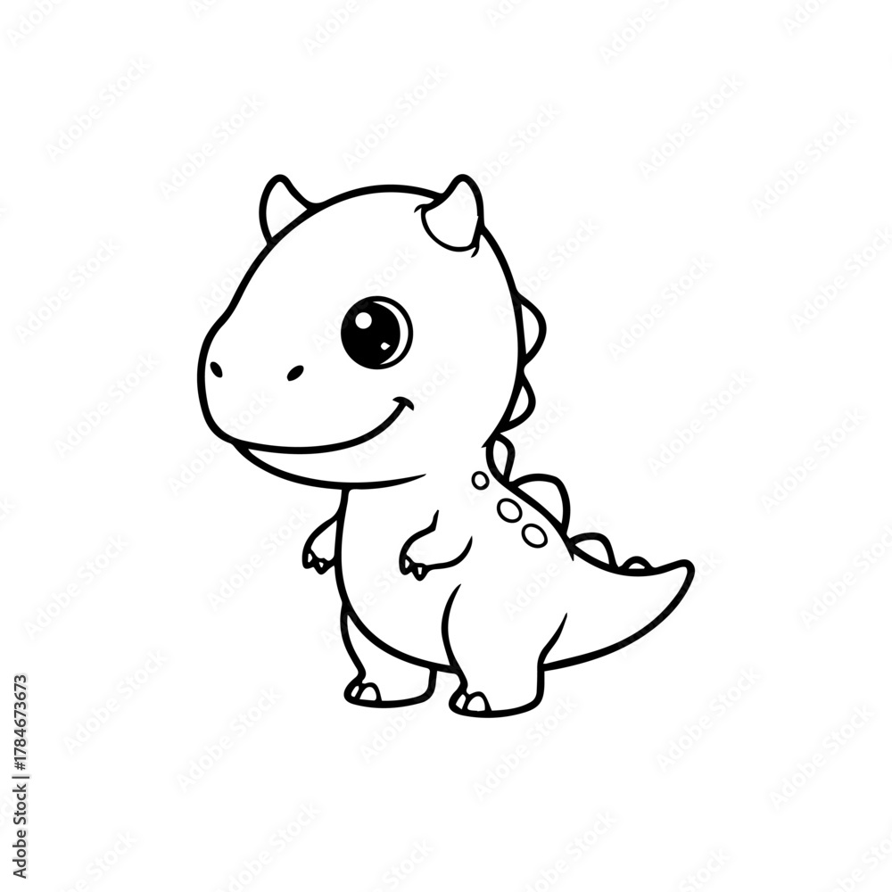 Obraz premium Dinosaur Outline Illustration 