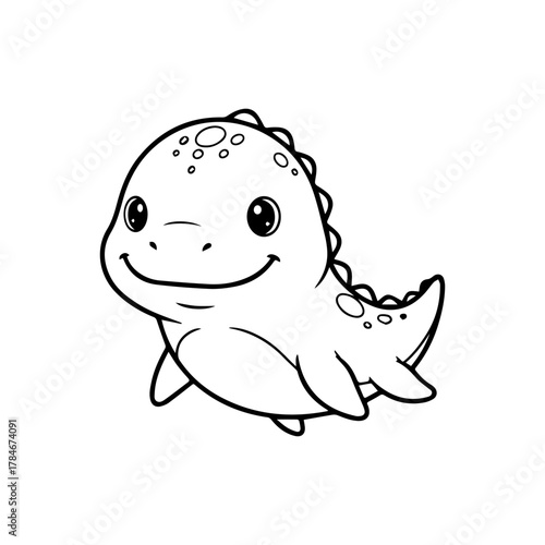 Dinosaur Outline Illustration 