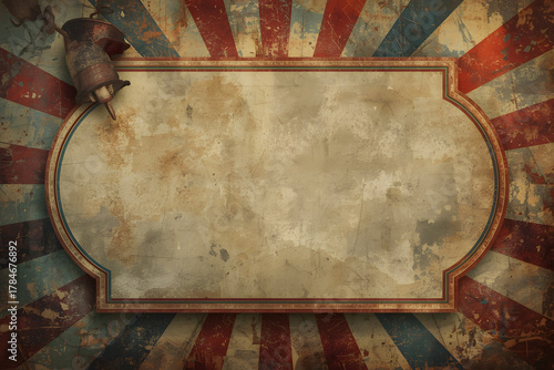 Grunge circus poster with middle place for text
