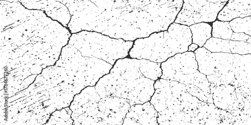 Grungy texture of an old cracked concrete wall showing a dry, rough, and distressed surface pattern