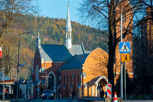 Fototapeta Naklejka Na Ścianę i Meble -  Church of the Blessed Virgin Mary in Ustrzyki Dolne - Poland