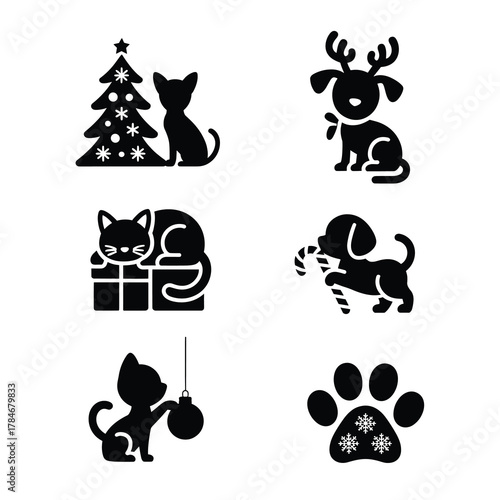Pet Christmas Silhouette Bundle