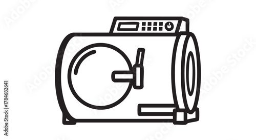 18. autoclave sterilization equipment outline icon vector
