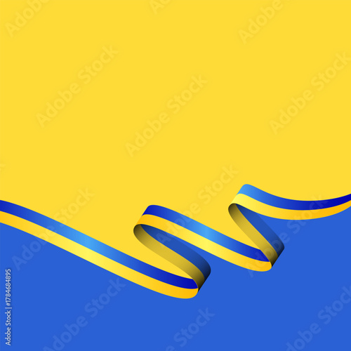 Ukraine Flag Background. Ukrainian National Symbol Template. National Holiday Banner.