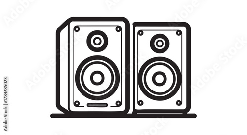 20. studio monitor speakers outline icon vector
