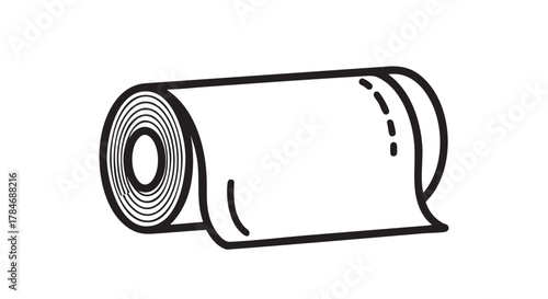12. bamboo paper towels roll outline icon vector
