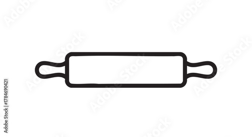 47. rolling pin outline icon vector
