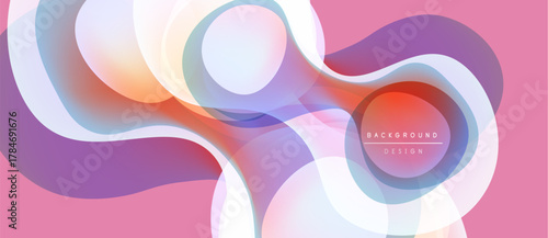 Abstract waves, soft colors, pink hues dominate. Fluid shapes create dynamic background design. Modern, elegant composition.