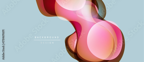Abstract fluid shapes, pinks, reds, blues blend. Modern design element, soft gradients create visual interest. Background texture.