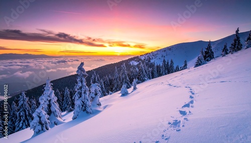 sunrise in the mountains