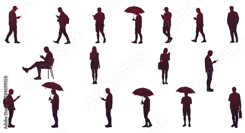 people using smartphones urban residents using mobile phones outdoors browsing online connecting and communicating in the city digital lifestyle