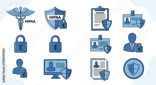 protected health information security ensuring hipaa compliance and safeguarding sensitive data on digital devices ideal for illustrating healthcare data privacy.