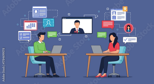 remote work team video conference professionals collaborating online via video call exchanging ideas enhancing productivity and teamwork ideal for business presentations