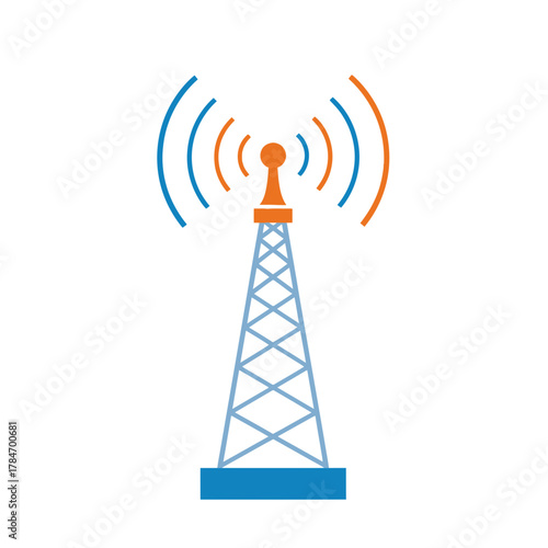 Wireless Communication Tower Signal Icon