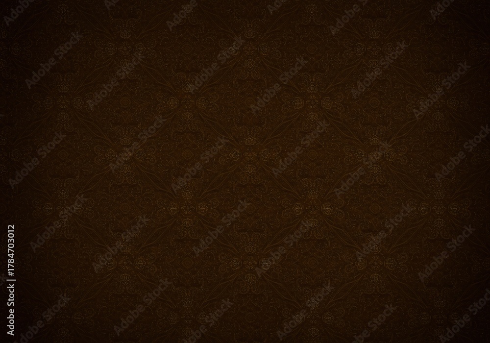 Fototapeta premium A beautifully aged and timeless seamless pattern featuring intricate decorative elements for an elegant, classic background design ,classic style ,old-fashioned ,texture