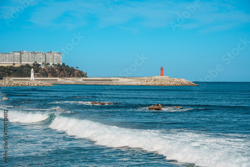 Red Lighthouse at Sokcho Pier, South Korea