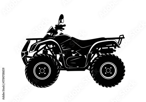 Black atv quad bike
