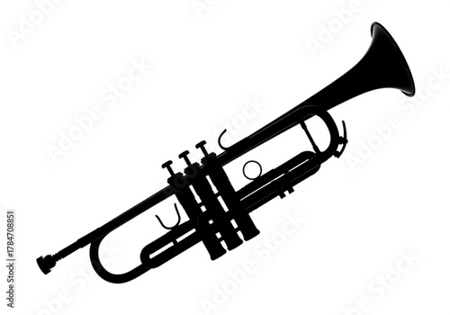 Silhouette of a trumpet