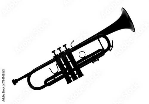 Black silhouette of a trumpet