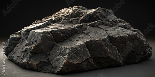Rough black lava rock showcasing striking textures and high contrast under brilliant light