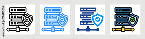 Secure Server Icon Collection Set Multiple Style