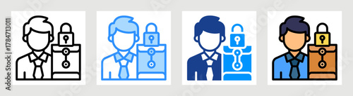 Confidentiality Icon Collection Set Multiple Style