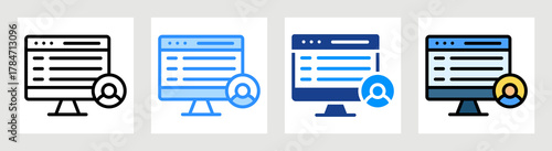 Personal Website Icon Collection Set Multiple Style