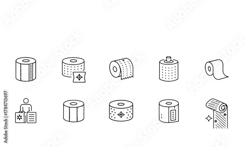 Collection of hand drawn film rolls and related items