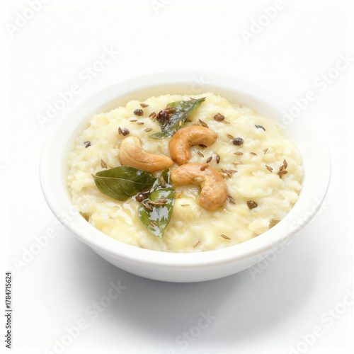 Indian Pongal with Spices and Cashews