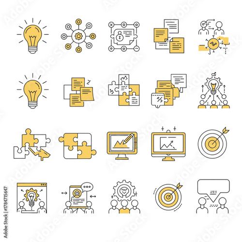 business strategy concept team developing ideas for growth teamwork solving problems for company success showing innovation cooperation planning